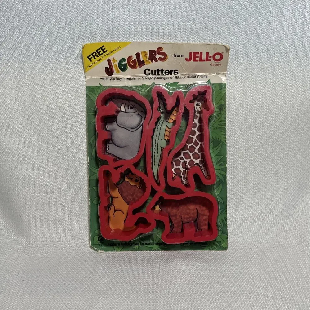 Vintage Jello Jigglers Safari Zoo Animal Cutters Unopened In Packaging